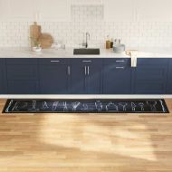 Килим за кухня Черно 300 x 60 см Кадифе