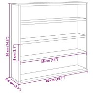 Дървен дисплей случай за колекционери Кафяво 40 x 8.5 x 37 см