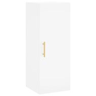 Висок шкаф, бял, 34,5x34x180 см, инженерно дърво