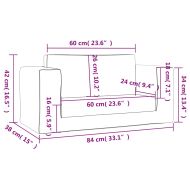 Детско диванче-легло, 2-местно, синьо, мек плюш