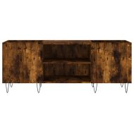 Шкаф за винилови плочи опушен дъб 121x38x48 см инженерно дърво