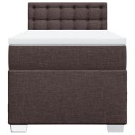 Боксспринг легло с матрак, тъмнокафяво, 80x200 см, плат