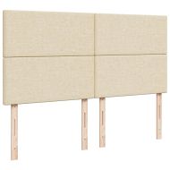 Боксспринг легло с матрак, кремаво, 200x200 см, плат