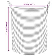 Кош за съхранение, сиво и бяло, Ø38x46 см, памук
