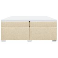 Боксспринг легло с матрак, кремаво, 200x200 см, плат