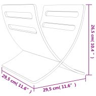 Дървена поставка за списания, подова, кафява