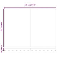Прибираща се тента оранжево и кафяво 3,5x2,5 м плат и алуминий