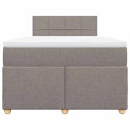 Боксспринг легло с матрак, таупе, 120x200 см, плат