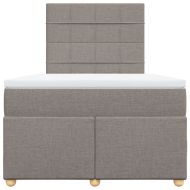 Боксспринг легло с матрак, таупе, 120x200 см, плат