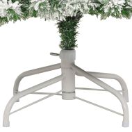 Изкуствена коледна елха с шарнири и флокиран сняг 180 см