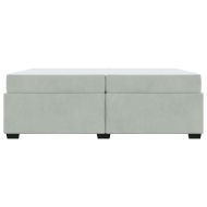 Рамка за легло с матрак Светлосиво 200 x 200 cm текстил