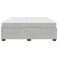 Рамка за легло с матрак Светлосиво 200 x 200 cm текстил