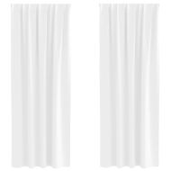 Завеси за затъмняване с пръстени 2 pcs Ярко бяло 260 x 140 см