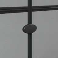 Стена на душ с влизане Черно и тъмнопрозрачно 120 x 190 cm