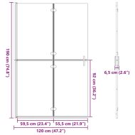 Стена на душ с влизане Черно и тъмнопрозрачно 120 x 190 cm