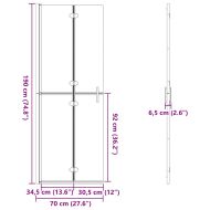 Стена на душ с влизане Златисто и прозрачно 70 x 190 cm