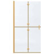 Стена на душ с влизане Златисто и прозрачно 100 x 190 cm