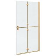 Стена на душ с влизане Златисто и прозрачно 100 x 190 cm