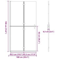 Стена на душ с влизане Златисто и прозрачно 100 x 190 cm