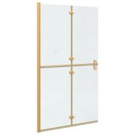 Стена на душ с влизане Златисто и прозрачно 110 x 190 cm