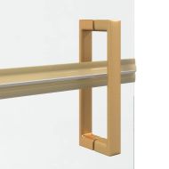 Стена за душ с влизане Златист 110 x 6,5 x 190 см