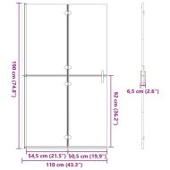 Стена за душ с влизане Златист 110 x 6,5 x 190 см
