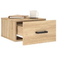 Нощни шкафчета за стенен монтаж, 2 бр, сонома дъб, 35x35x20 см