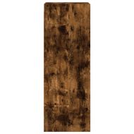 Стенен шкаф със стъклени врати, опушен дъб, 35x37x100 см