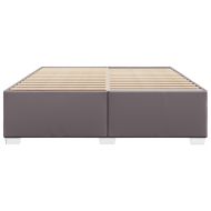 Pамка за легло сива 200x200 см изкуствена кожа