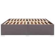 Pамка за легло сива 200x200 см изкуствена кожа