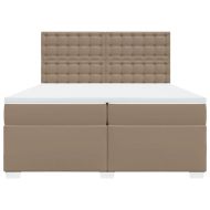 Боксспринг легло с матрак, капучино,200x200 см, изкуствена кожа