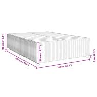 Рамка за легло без матрак, черна, 140x200 см кадифе