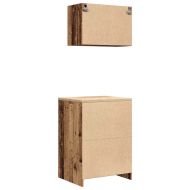 гаражни шкафове, 2 бр, старо дърво инженерно дърво