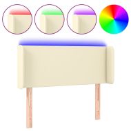 LED горна табла за легло, кремава,93x16x78/88 см