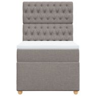 Боксспринг легло с матрак, таупе, 100x200 см, плат