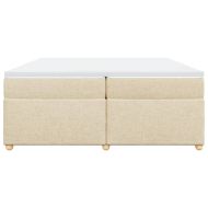 Боксспринг легло с матрак, кремаво, 200x200 см, плат