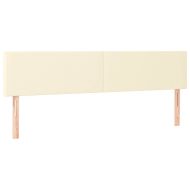 Рамка за легло без матрак, кремава, 120x190 см, изкуствена кожа