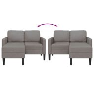 Двуместен диван с шезлонг във формата на буквата L 125 cm плат