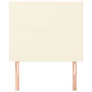 Табла за легло, кремава, 100x5x118/128 см, изкуствена кожа