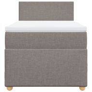 Боксспринг легло с матрак, таупе, 100x200 см, плат