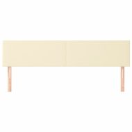 Горни табли за легло 2 бр кремаво 100x5x78/88см изкуствена кожа