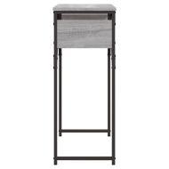 Конзолна маса с рафт, сив сонома, 75x30x75 см, инженерно дърво