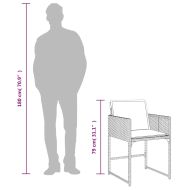 Градински столове с възглавници, 4 бр, сиви, полиратан