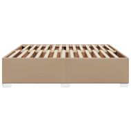 Рамка за легло, капучино, 200x200 см, изкуствена кожа