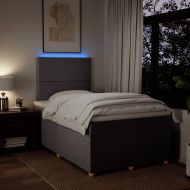 Боксспринг легло с матрак, таупе, 120x200 см, плат