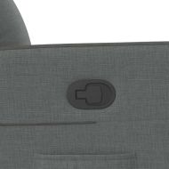 Изправящ реклайнер стол, тъмносив, текстил