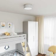 Таванна лампа Сив 30 x 13.5 см текстил