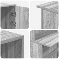 Приемно бюро, сив сонома, 180x50x103,5 см, инженерно дърво