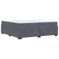 Рамка за легло с матрак Тъмен сив 200 x 200 cm текстил