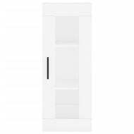 Висок шкаф, бял, 34,5x34x180 см, инженерно дърво